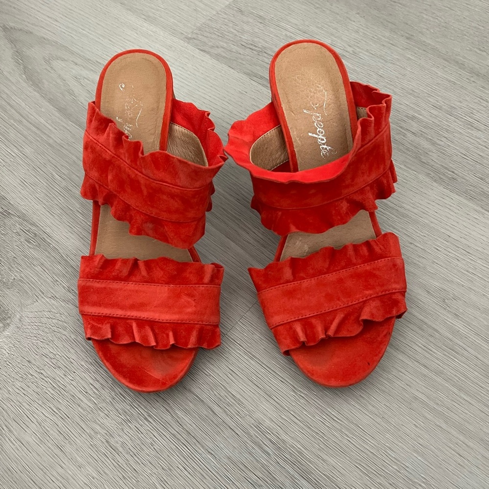 Free people red shoes
